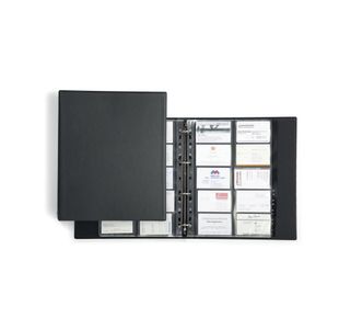 Durable VISIFIX ECONOMY 400 Business Card Ring Binder Black A4 2444/01