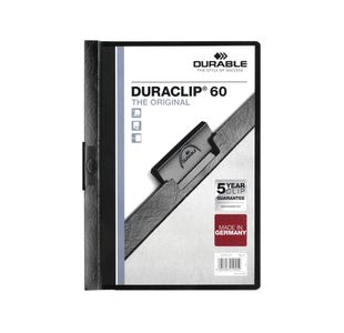 Durable Clip Folder DURACLIP 60 A4 Black (Pack of 25) 2209/01