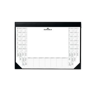 Durable Clear Overlay Calendar Desk Mat 65x52cm Black 7291/01