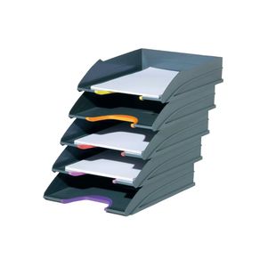 Durable Letter Tray Set of 5 VARICOLOR Anthracite Grey 770557