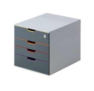 Durable VARICOLOR SAFE 4 Drawer Lockable GDPR Colour Coded Desktop Storage A4+ 760627