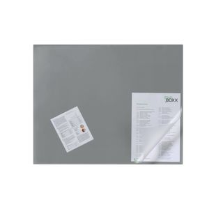 Durable Clear Overlay Non-Slip Desk Mat Notes Protector Pad 65x52cm Grey 720310