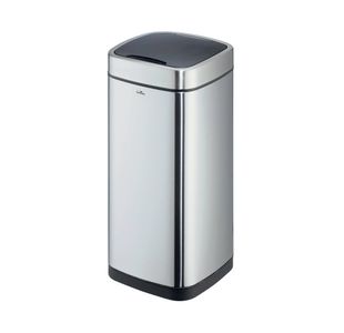 Durable Sensor Waste Bin No Touch Square 12 Litre Silver 342123