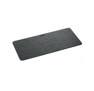 Durable Premium Soft Felt Desk Mat With Fold Out Phone Holder 70x33cm Charcoal 708158