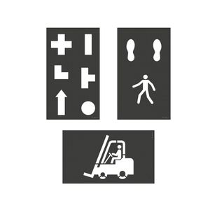 Durable Duraline Floor Marking Stencil Set Logistics/Warehouses 114600