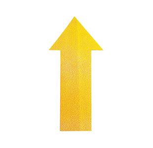 Durable Heavy Duty Adh Floor Marking Arrow Yellow Pack of 10 170504