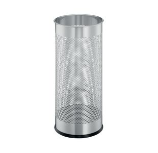 Durable Metal Umbrella Stand 28.5 Litre Round Silver 335023