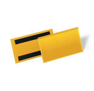 Durable Magnetic Document Pocket 150x67mm Yellow (Pack of 50) 174204