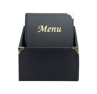 Securit Basic Range Menu Book Cover Box Set Fixed A4 Inserts (Pack of 10) MC-BOX-BRA4-BL