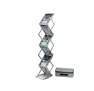 Deflecto Double Sided Folding Stand A4 Silver DE36100