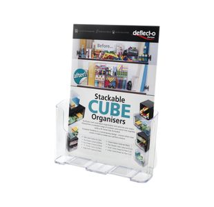 Deflecto 4 Tier Literature Holder 1/3 A4 DE777YTCRY