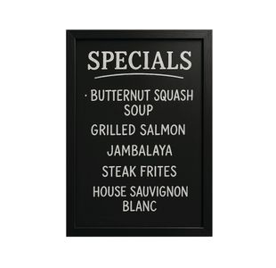 Deflecto Wall Mounted Chalkboard 300x400mm Black WCB-30-40-BLK
