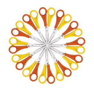Westcott Left Handed Scissors 130mm Yellow/Orange (Pack of 12) E-21593 00