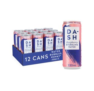 Dash Water Sparkling Water Raspberry 330ml Can (Pack of 12) DBL005