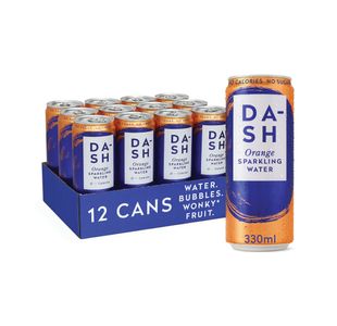Dash Water Sparkling Water Orange 330ml Can Pack of 12 DBL009