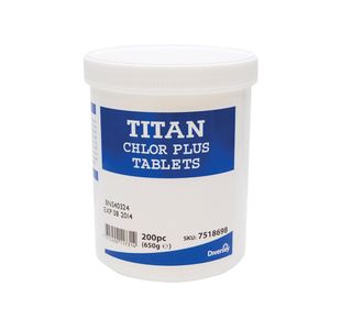 Titan Chlor + Chlorine Tabs (Pack of 200) 7518698