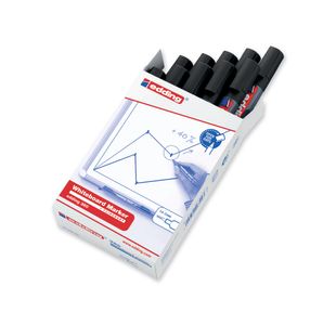 Edding 360 Drywipe Marker Black (Pack of 10) 4-360001
