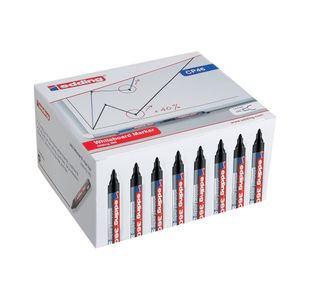 Edding 360 Drywipe Marker Black (Pack of 50) CP46