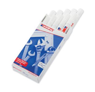 Edding 750 Opaque White Bullet Tip Paint Marker (Pack of 10) 750-049