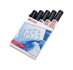 Edding 800 Chisel Tip Permanent Marker Extra Large Black (Pack of 5) 800/5-001