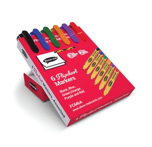 Show-me Flipchart Markers Bullet-Tip Assorted (Pack of 6) FCM6A