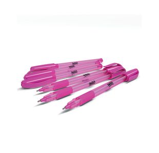 Swash Triangular Ballpoint Pens with Rubber Grip 40 Pink + 3 Purple (Pack of 43) BBT40PK