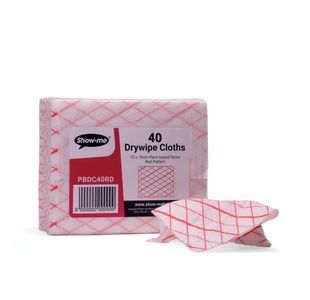 Show-me Plant Based Drywipe Eraser Cloths Assorted (Pack of 40) PBDC40RD