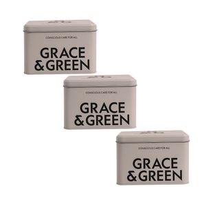 Grace and Green Durable Display Tin Stone Pack of 3 GGTINCLAYCASE