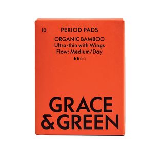 Grace and Green Organic Bamboo Medium Period Pad Pack of 10 GGBAMDAY04