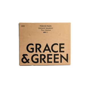 Grace and Green Bulk Organic Bamboo Pad Medium Pack 200 GGBAMDAYBULK14