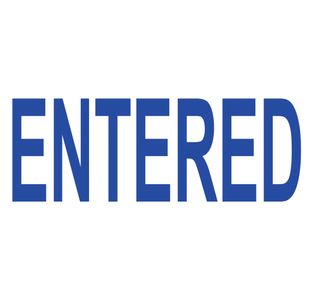 COLOP Green Line Word Stamp ENTERED Blue C144836ENT