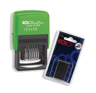 Buy S226 Green Line Numberer FOC Pack Replacement Pads E/200 Black (Pack of 2)