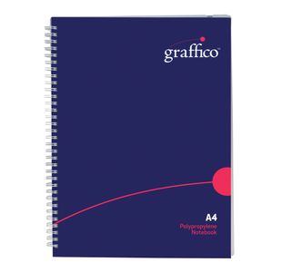 Graffico by 5 Star Polypropylene Wirebound Notebook 140pg A4 EN08818