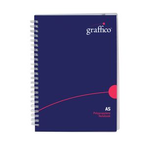 Graffico by 5 Star Polypropylene Wirebound Notebook 140pg A5 EN08822