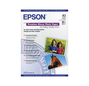 Epson Premium Glossy Photo Paper A3 255gsm (Pack of 20) C13S041315