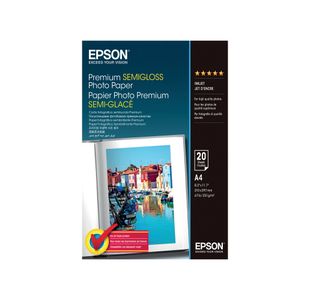 Epson Premium Semi-Gloss Photo Paper A4 251gsm (Pack of 20) C13S041332