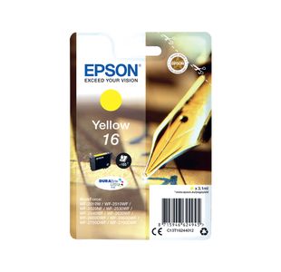 Epson 16 Pen and Crossword DURABrite Ultra Ink Cartridge Yellow C13T16244012