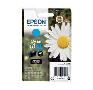 Epson 18XL Daisy Claria Home Ink Cartridge High Yield Cyan C13T18124012