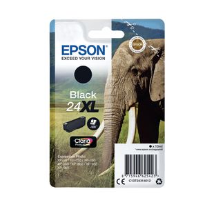 Epson 24XL Elephant Claria Photo HD Ink Cartridge High Yield Photo Black C13T24314012