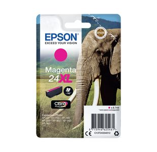 Epson 24XL Elephant Claria Photo HD Ink Cartridge High Yield Magenta C13T24334012