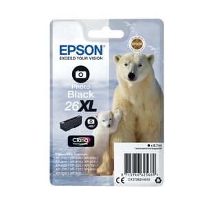Epson 26XL Polar Bear Ink Cartridge High Yield Photo Black C13T26314012