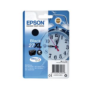 Epson 27XL Alarm Clock DURABrite Ultra Ink Cartridge High Yield Black C13T27114012