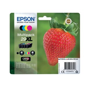Epson 29XL Strawberry Claria Home Ink Cartridge High Yield CMYK Multipack C13T29964012