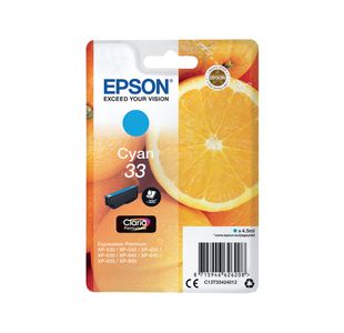Epson 33 Oranges Ink Cartridge Cyan C13T33424012