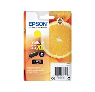 Epson 33XL Oranges Ink Cartridge High Yield Yellow C13T33644012