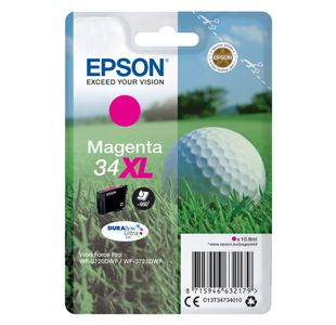 Epson 34XL Golf Ball DURABrite Ultra Ink Cartridge High Yield Magenta C13T34734010