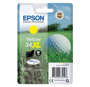 Epson 34XL Golf Ball DURABrite Ultra Ink Cartridge High Yield Yellow C13T34744010
