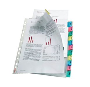 Esselte 12-Tab Index Pocket A4 Assorted 414170