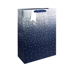 Eurowrap Gift Bag Navy Ombre Extra Large Wide Gusset (Pack of 6) 30861-1WC