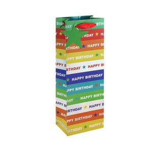 Holographic Happy Birthday Bottle Bag Pack of 6 36953-4C